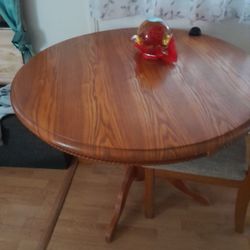 Wooden Table And Two Chairs