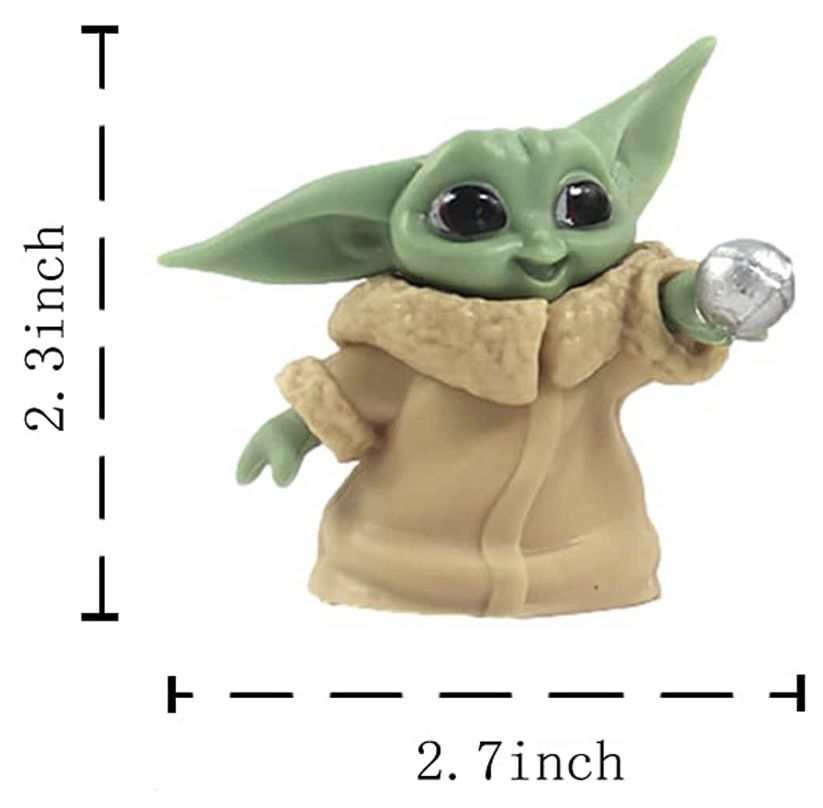 Smiling Baby Yoda with Silver Ball Figurine Star Wars