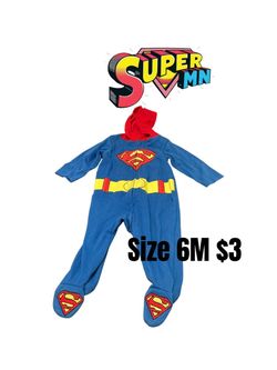 Superman Baby Footed Pajama Costume 6 months great condition no cape 💖💖042426 M19