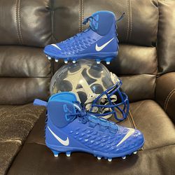 🏈 Nike Force Savage Varsity 2 Mid Blue Football Cleats NFL             [SIZE11]        PRICE NEGOTIABLE      MAKE AN OFFER 