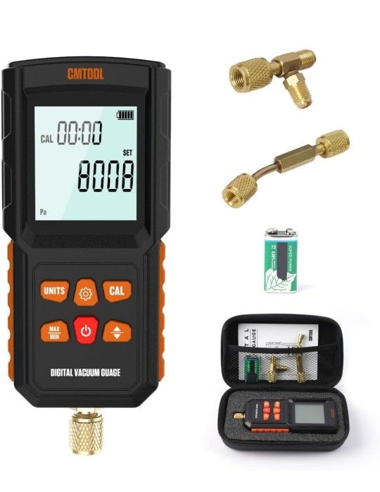 CMTOOL Vacuum Gauge HVAC Digital Micron Gauge HVAC Micron...