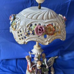 Von Schierholz German Porcelain Figural Lamp, 1930s