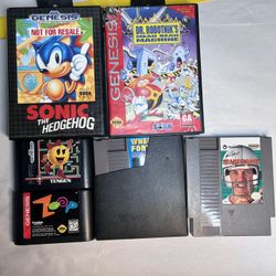 Vintage Sega Nintendo Video Games Lot of 6! $30 firm 