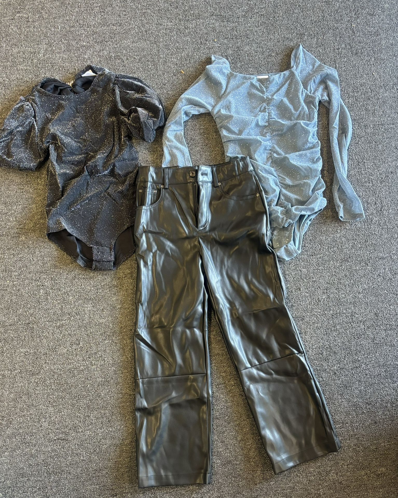 ZARA Girls Size 10 - Leather Pants, Bodysuits, Sweater, Jeans