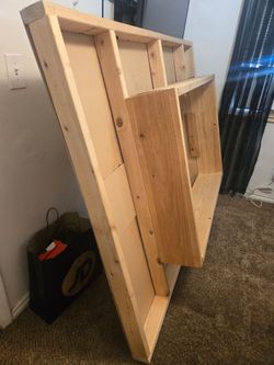 Handmade floating bed frame