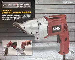 Chicago Electric 14-gauge swivel head shear (Item 68199)