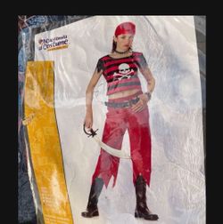 Pirate Girl Child Halloween Costume Size Medium