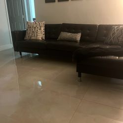 IKEA Black sectional 