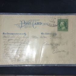 Post Card From 1901, Ben Franklin One Cent Stamp