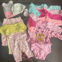 0-3 Months 12 Pieces yellow pants w/ skirt