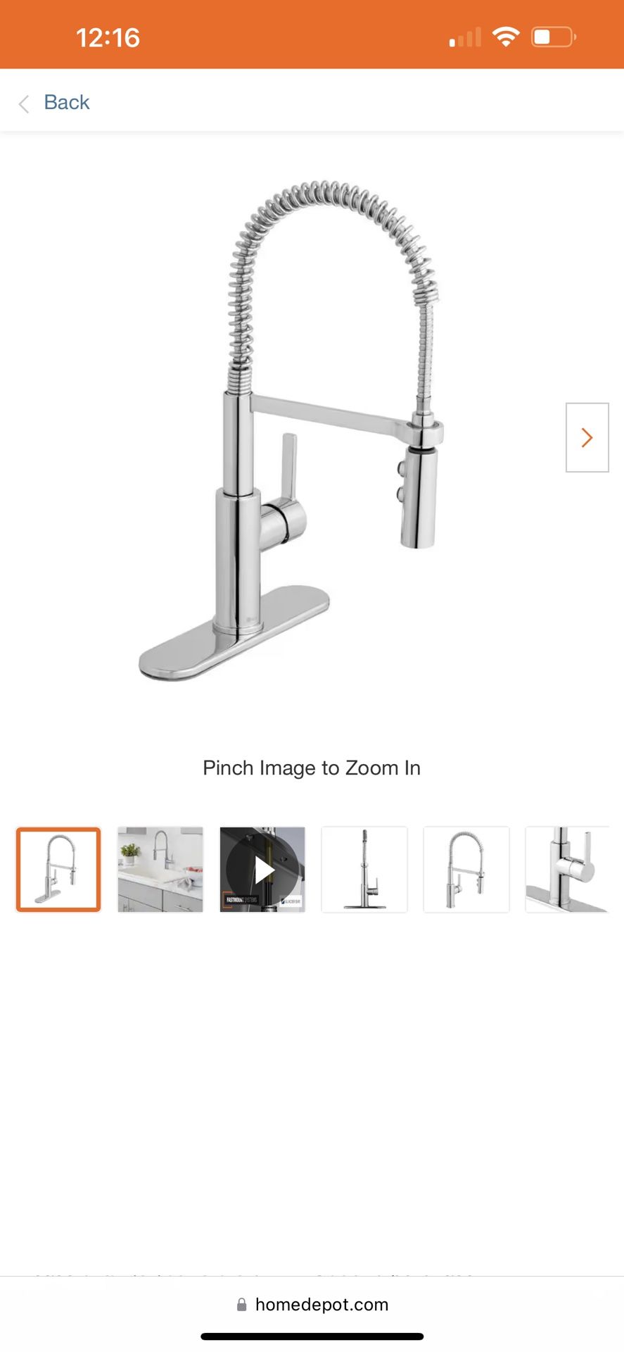 Glacier Bay statham single-handle kitchen faucet HD67(contact info removed)