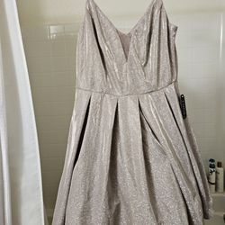 Cocktail Dress, Never Worn, Size 14,back Zipper, Side Pockets, Pockets
