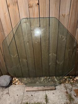 0xtagonal 48” glass table top