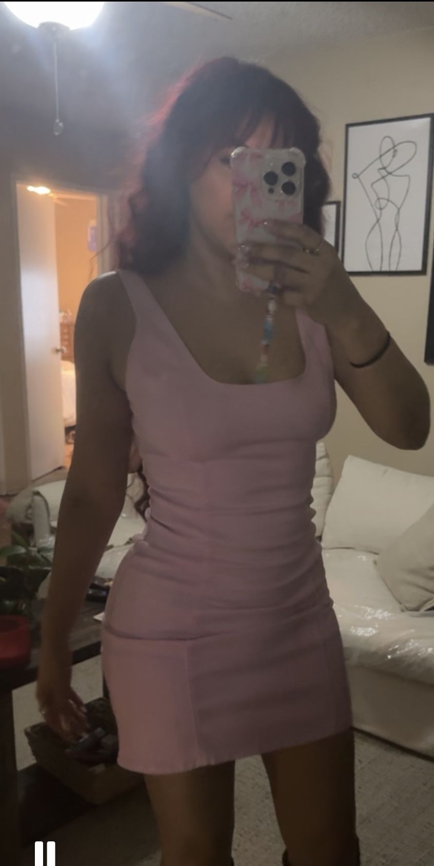 Jean dress- Pink