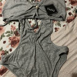 Grey bodysuit