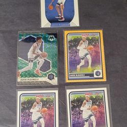 Jaden McDaniels 5 Basketball Trading Card Bundle (2 Rookies)