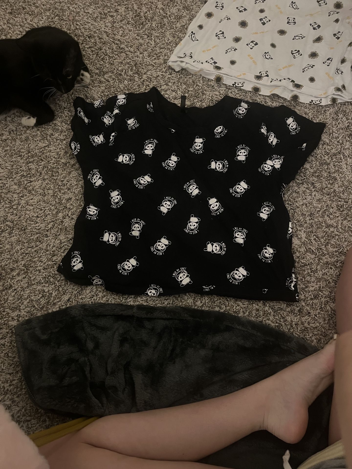 Cute Black Panda Shirt