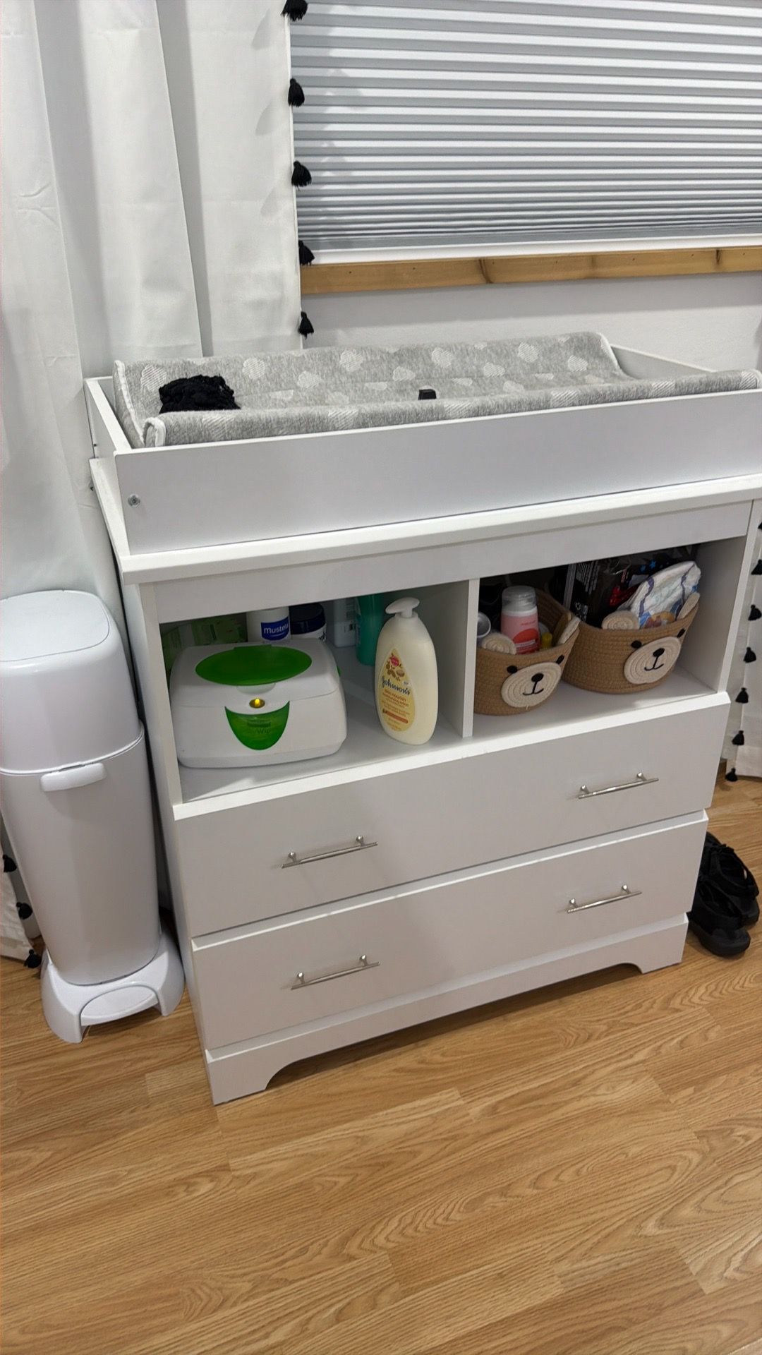 Baby dresser with changing table