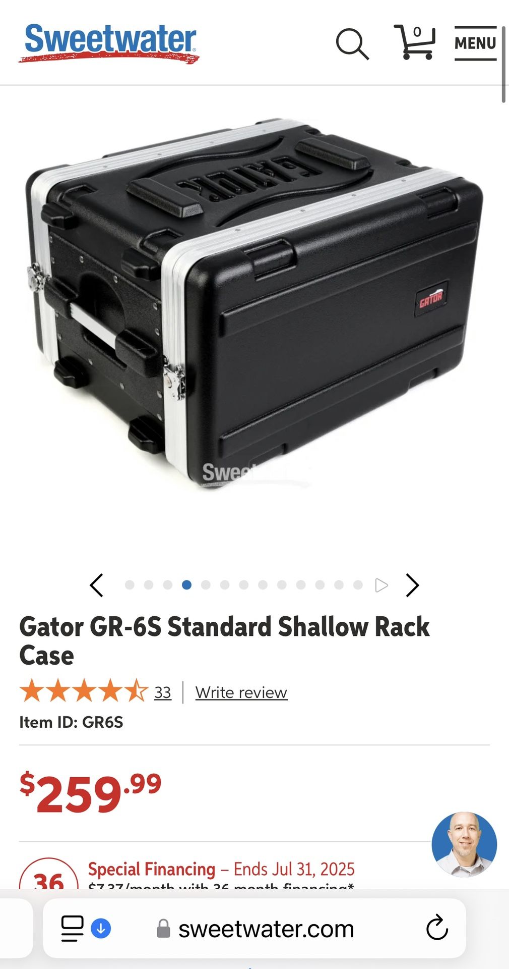 Gator 6U Rack Case With Furman Power Conditioner
