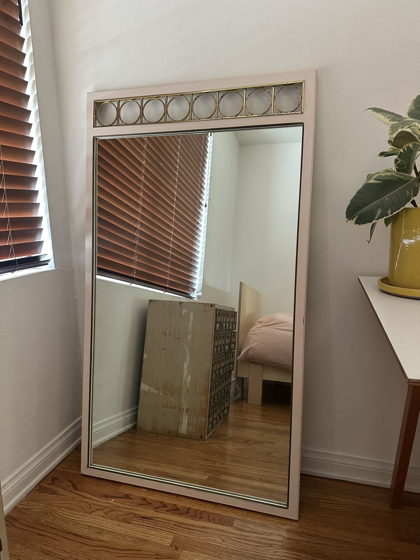 Vintage Large Brass Mirror