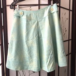 Blue A Line Lined Size 6 Skirt