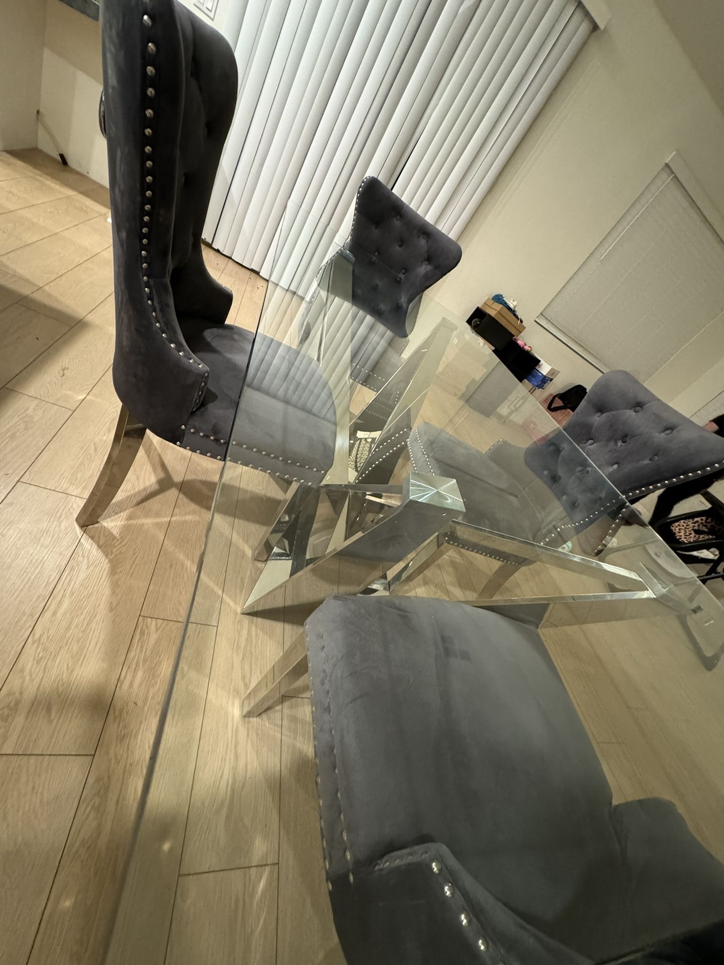 luxury glass table