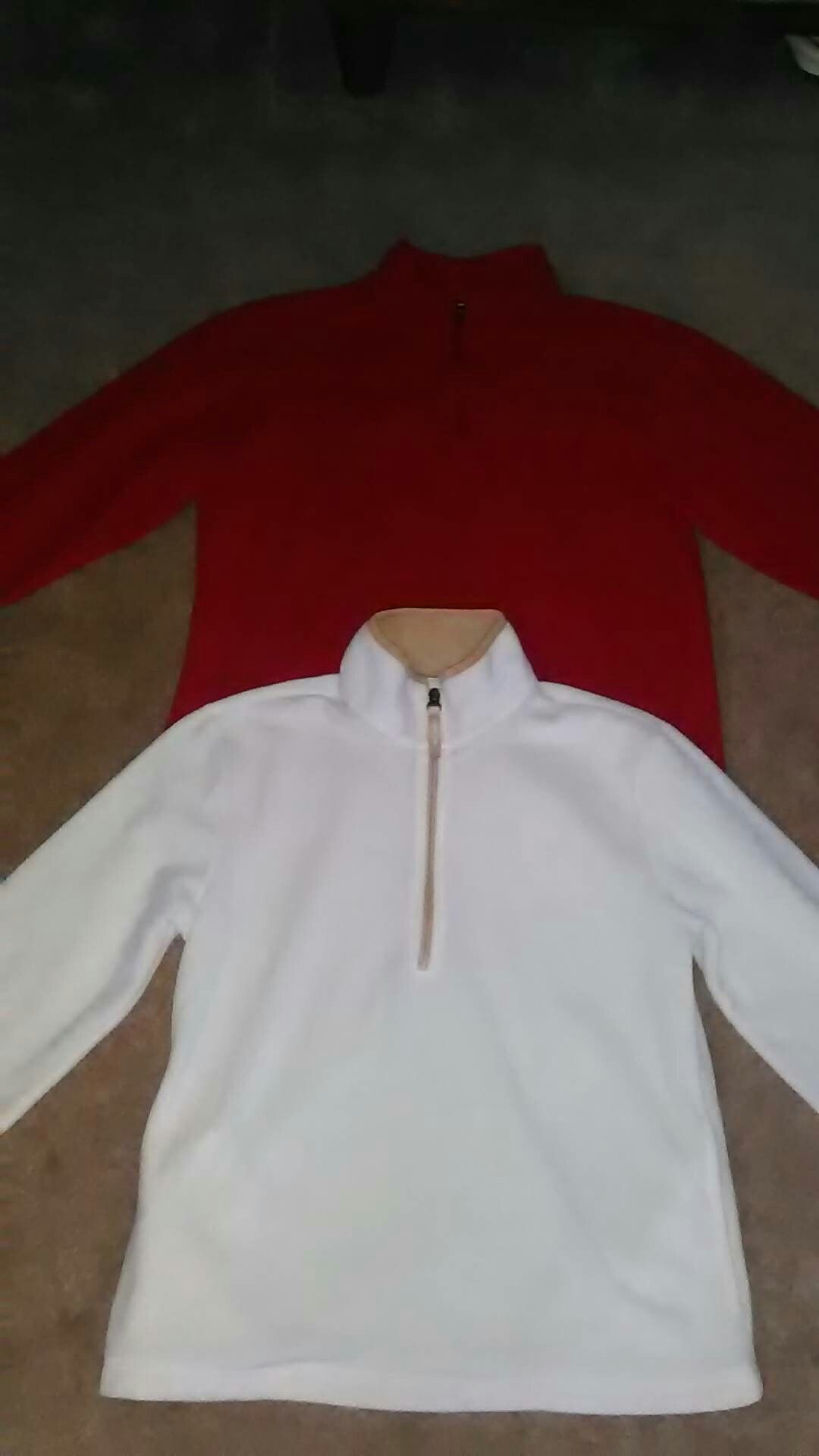 (2) Girl's Fleece Long Sleeve Tops* size L* Champion & Old Navy Brand