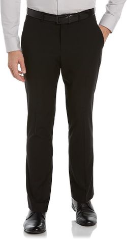 Perry Ellis Men's Slim Fit Stretch Active Waistband Dress Pant 36W32L Black M754