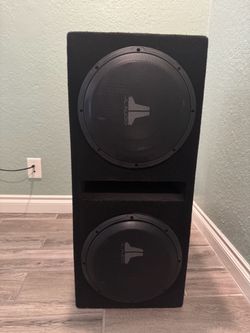Two 12” JL Audio Subwoofers with Box & Amp