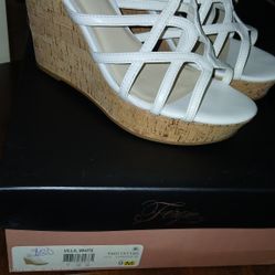 Fergie Footwear White Wedges Size 9M