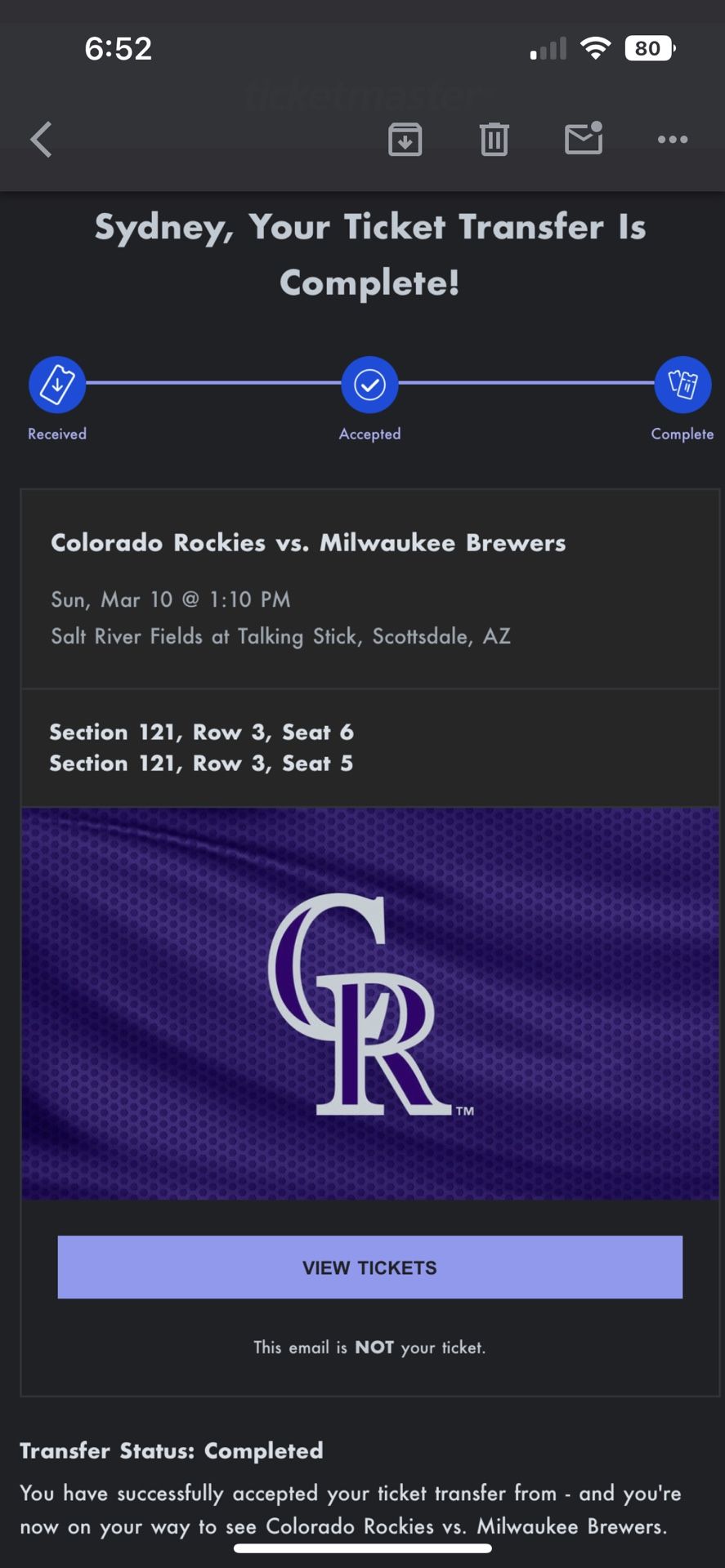 Spring Training Salt River Fields 3/10
