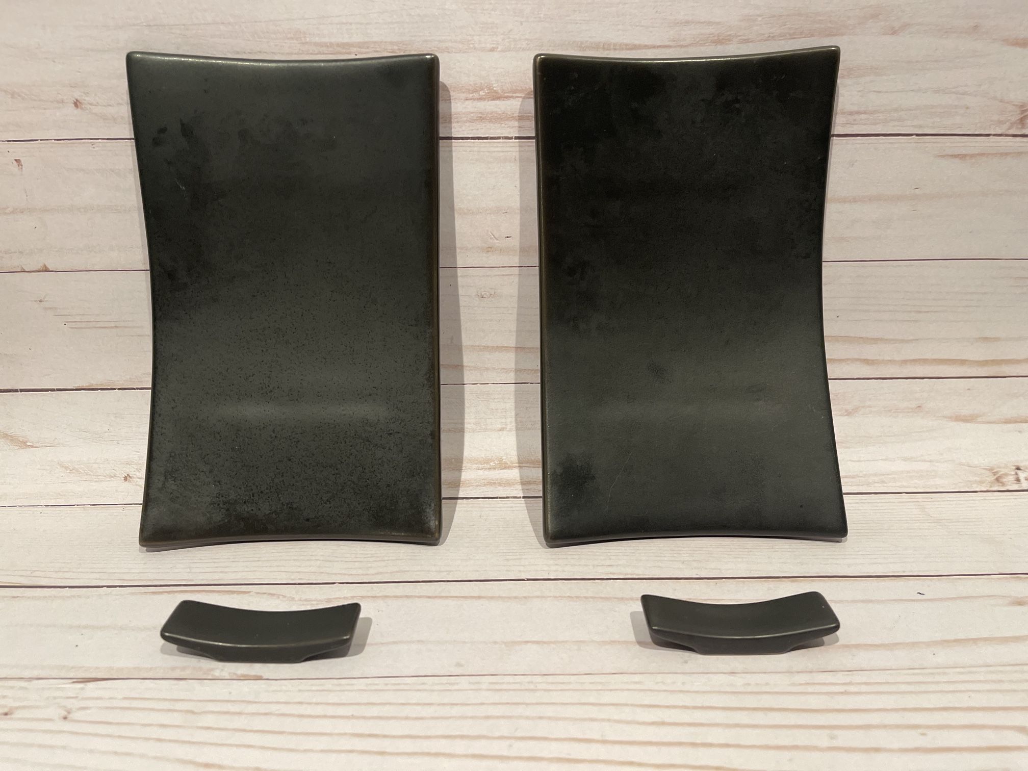 Black Rectangle Sushi Serving Set For Two