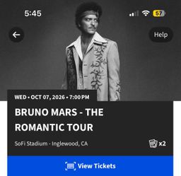Bruno Mars Tickets