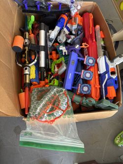 XL Box Of Nerf Guns And Accessories