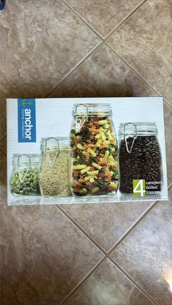 Anchor Glass Canister Set
