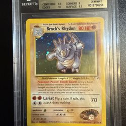 Pokémon Brock’s Rhydon BGS 9.5