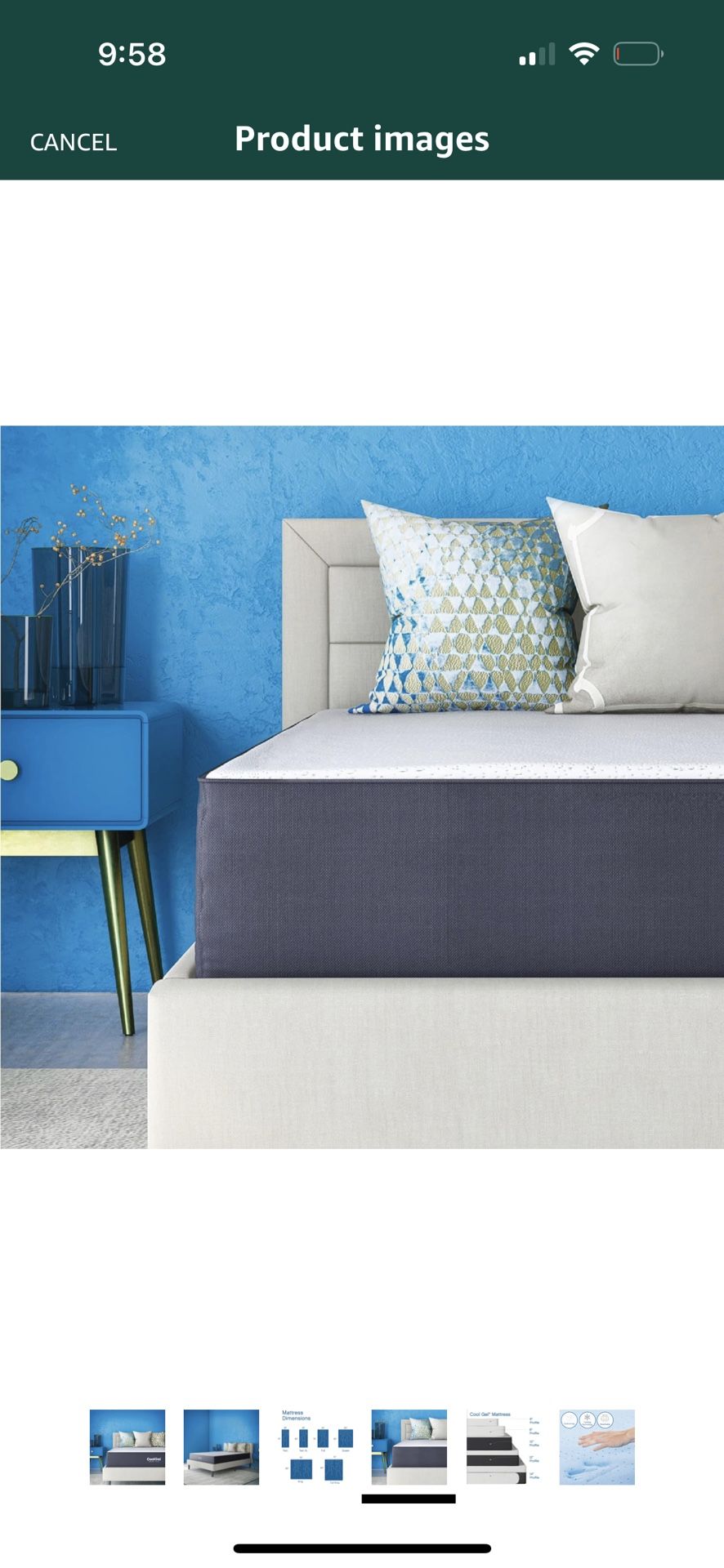 Classic Brands Cool Gel Ventilated Memory Foam 10 Inch Mattress Twin