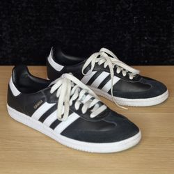 Adidas Originals Samba Black Sneakers OG Retro White 3 Stripes Trainers Men 9 US