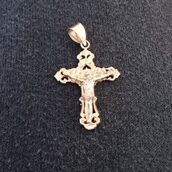 14k gold cros neckless