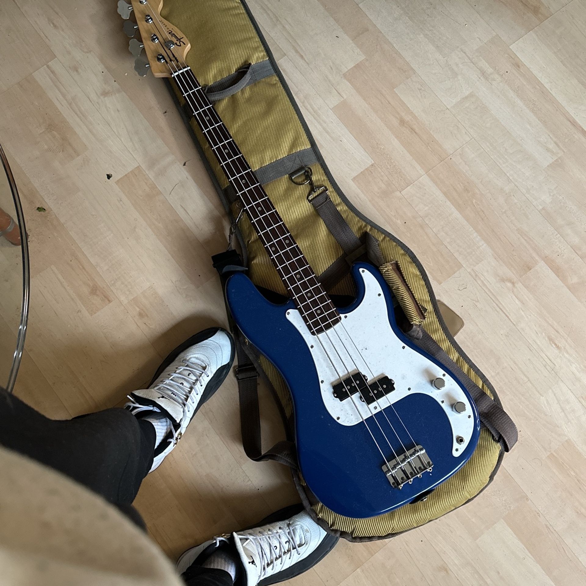 Navy Blue Bass Guitar