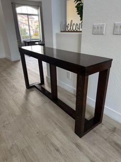 Console table / credenza entry wood table / Slim design 64" W × 16" D × 33"H