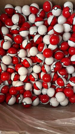 25 Red 2 Inch Pokéballs w/ Pokémon Action Figure Toy Inside