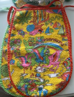 Set of 3 Retro Baby Bibs
