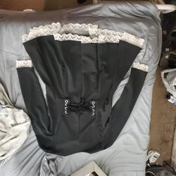 Goth Babydoll Polyester Vintage Short Dress With Lace