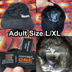 The Doors Hat Jim Morrison Inside Black Corduroy Cap Men's Painters Cap Hat