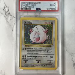 PSA 6 Shadowless Chansey - 1999 Base Set