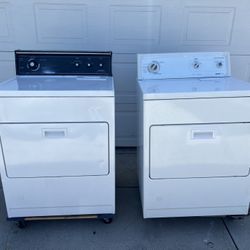WHITE MAYTAG & KENMORE GAS DRYER IN GOOD CONDITION
