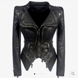 Goth Faux Leather Jacket