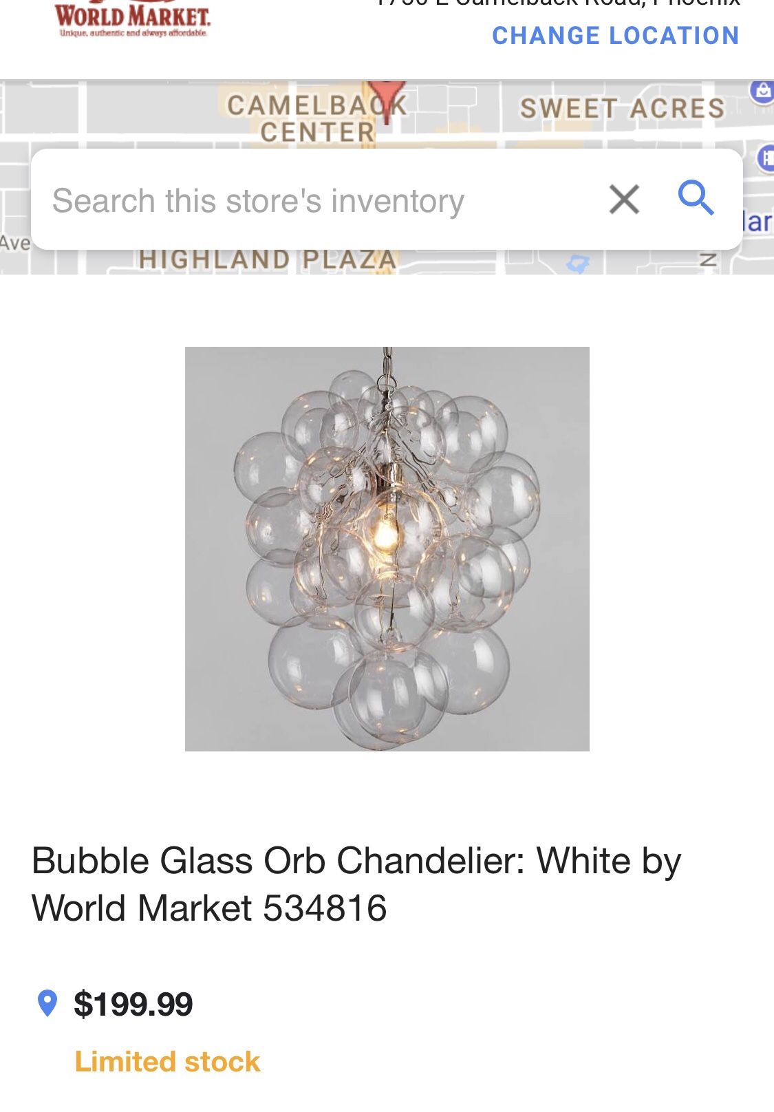Glass Bubble Chandelier from World Market