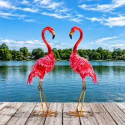 Flamingo Garden Statues